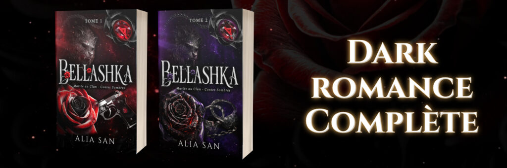 images des dark romance de la duologie et mention: dark romance complète